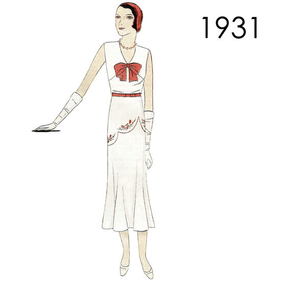 1931 Dress. Bust 102 cm (40.2")